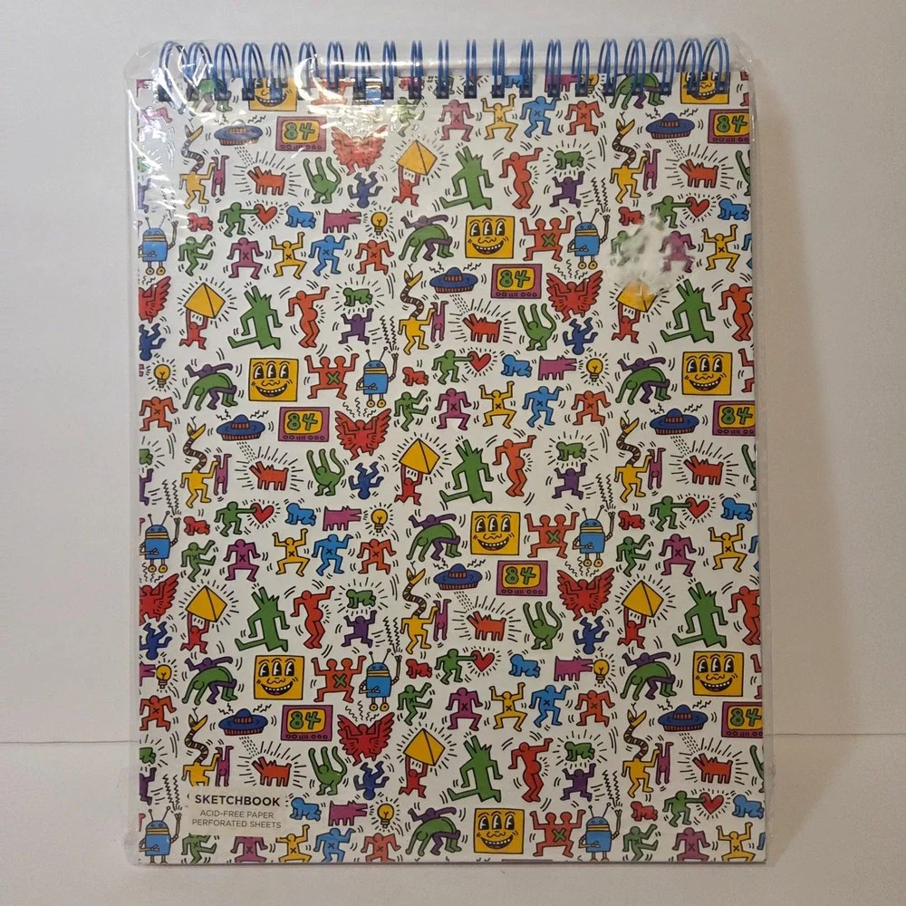 Keith Haring Sketchbook All Over Print Pop Art Spiral Bound Acid Free Paper New